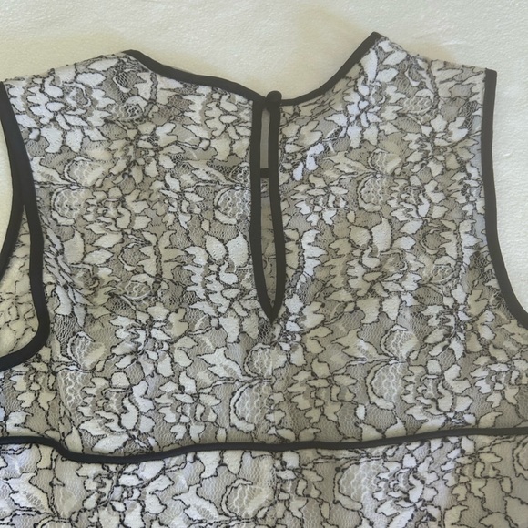 Banana republic white lace mini dress black detail sheath dress - Picture 10 of 11